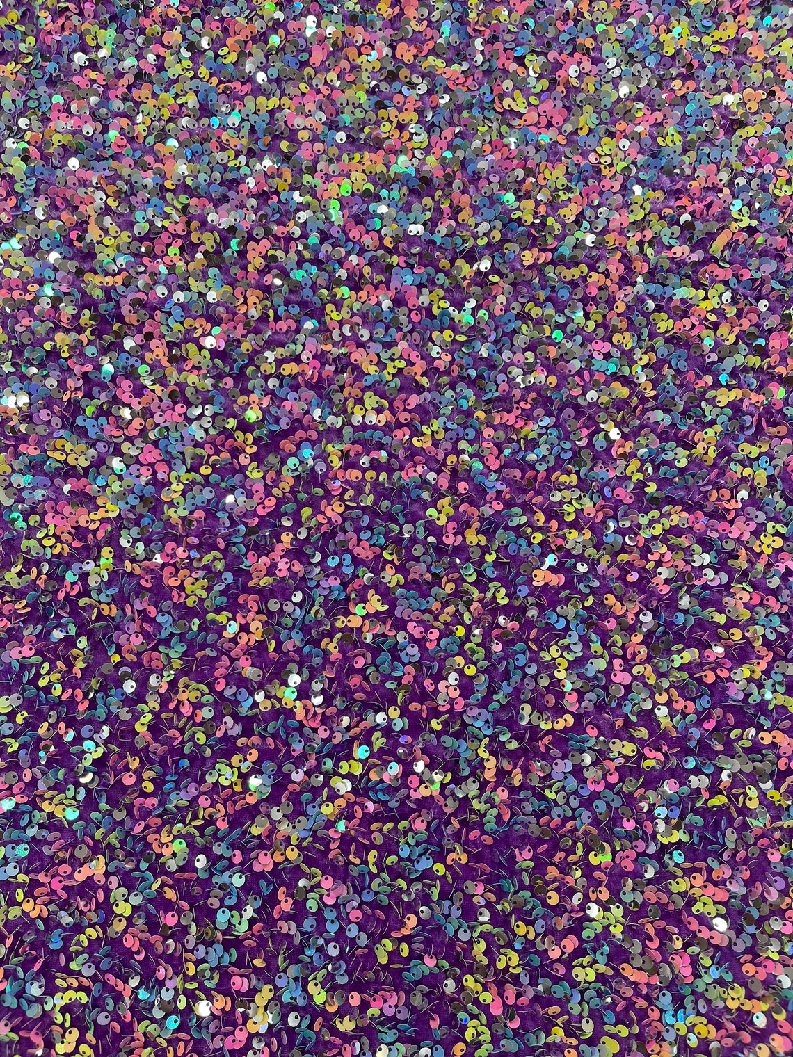SEQUIN VELVET - Sequins on a Stretch Velvet 2-Way Stretch Sold By The Yard. LILAC - For Fashion Dress Evening Dress Prom Quinceanera