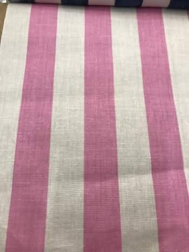 1" Stripe Poly Cotton Fabric Sold By The Yard.