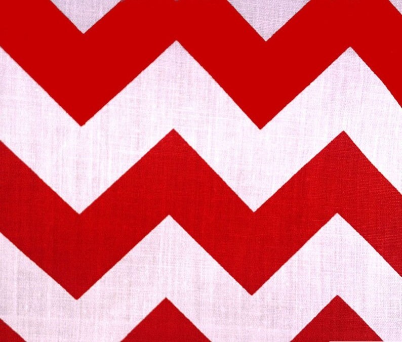 1 Inch Chevron Zig Zag Poly Cotton Fabric - Sold By The Yard