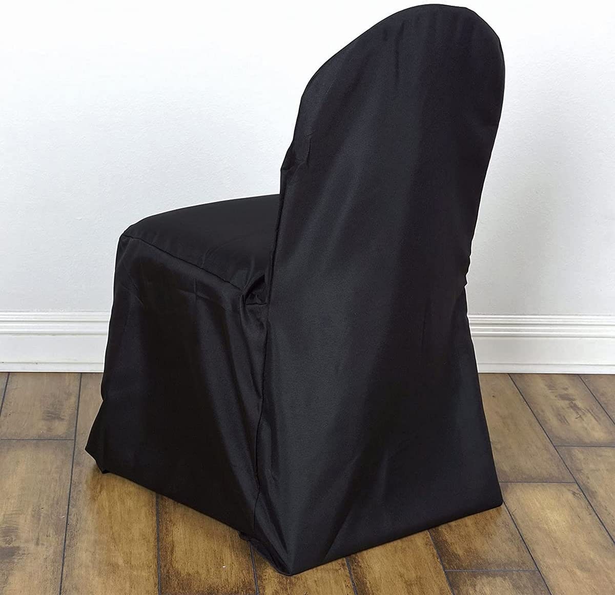 Banquet Chair Covers - Chair Covers for Wedding, Party, and Banquet - Elegant Cloth Slipcovers Black