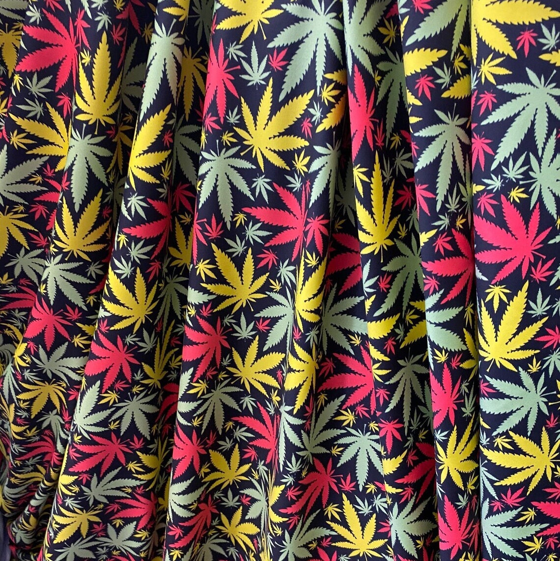 MARYJAY - Print Stretch Spandex-Sold By The Yard - RED/YELLOW - Ideal For Costumes, Dresses, Leggings, Swimsuit and Much More