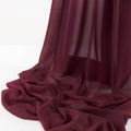 Chiffon Fabric - Polyester Soft Light Weight, Sheer, See Through Chiffon Fabric Sold By The Yard. Burgundy