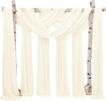 Backdrop Chiffon Curtains 20' x 20' Ft - IVORY - 4 Panels Chiffon Backdrop Curtain Sheer Curtains Wedding Arch Draping Fabric for Party