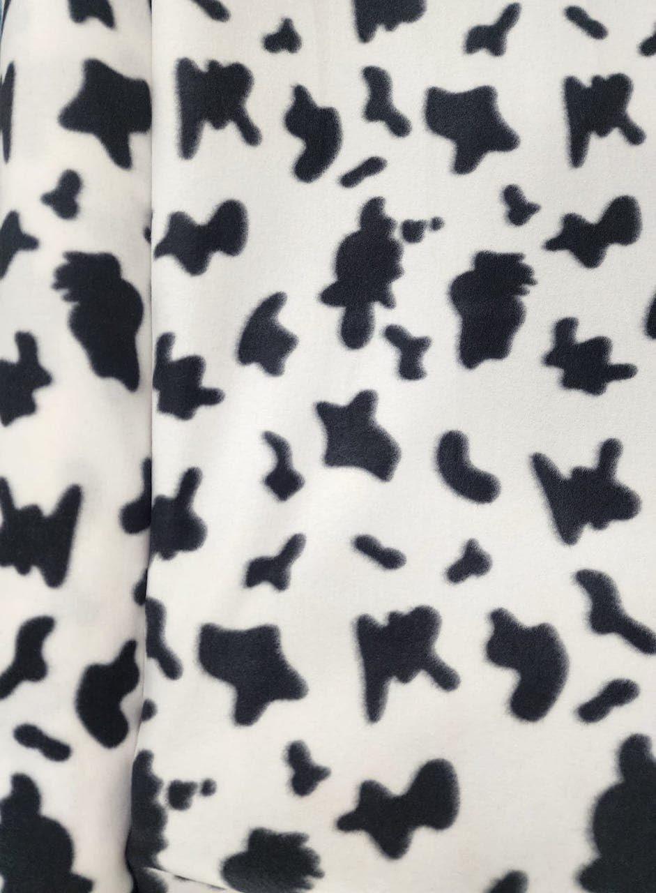Cow Print-  Anti Pill Theme Fleece Fabric, 60” Inches Wide – Sold By The Yard
