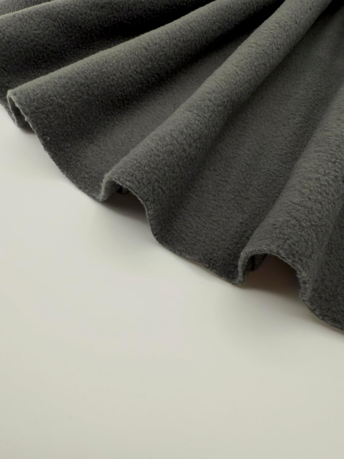 Polar Fleece Fabric By The Yard – Soft Anti-Pill, Warm & Cozy Material for Blankets, Clothing, Crafts, Pet Beds & DIY Sewing – 60” Wide, Solid - Charcoal