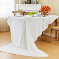 Stretch Velvet Tablecloth -  WHITE - Rectangle Table Cover - Stretch Velvet Table Cloth Smooth Luxury Tablecloth for Party Wedding Dining Banquet