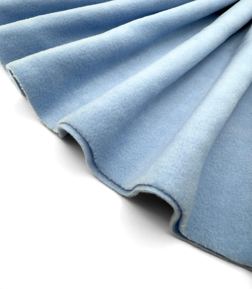 Polar Fleece Fabric By The Yard – Soft Anti-Pill, Warm & Cozy Material for Blankets, Clothing, Crafts, Pet Beds & DIY Sewing – 60” Wide, Solid - Baby Blue