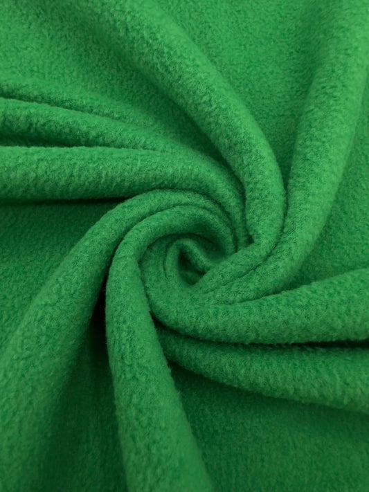 Polar Fleece Fabric By The Yard – Soft Anti-Pill, Warm & Cozy Material for Blankets, Clothing, Crafts, Pet Beds & DIY Sewing – 60” Wide, Solid - Kelly Green,