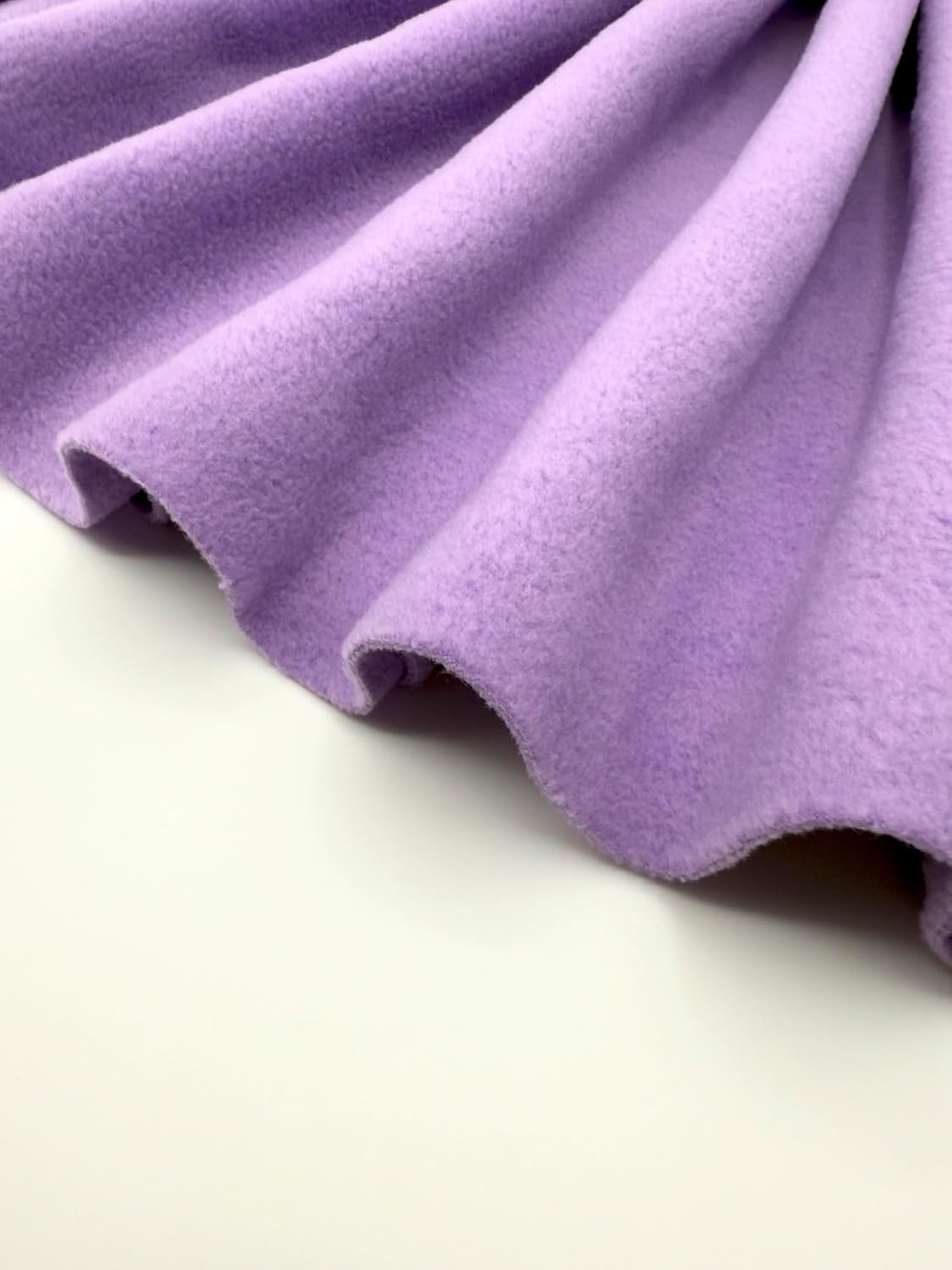 Polar Fleece Fabric By The Yard – Soft Anti-Pill, Warm & Cozy Material for Blankets, Clothing, Crafts, Pet Beds & DIY Sewing – 60” Wide, Solid - Lavender