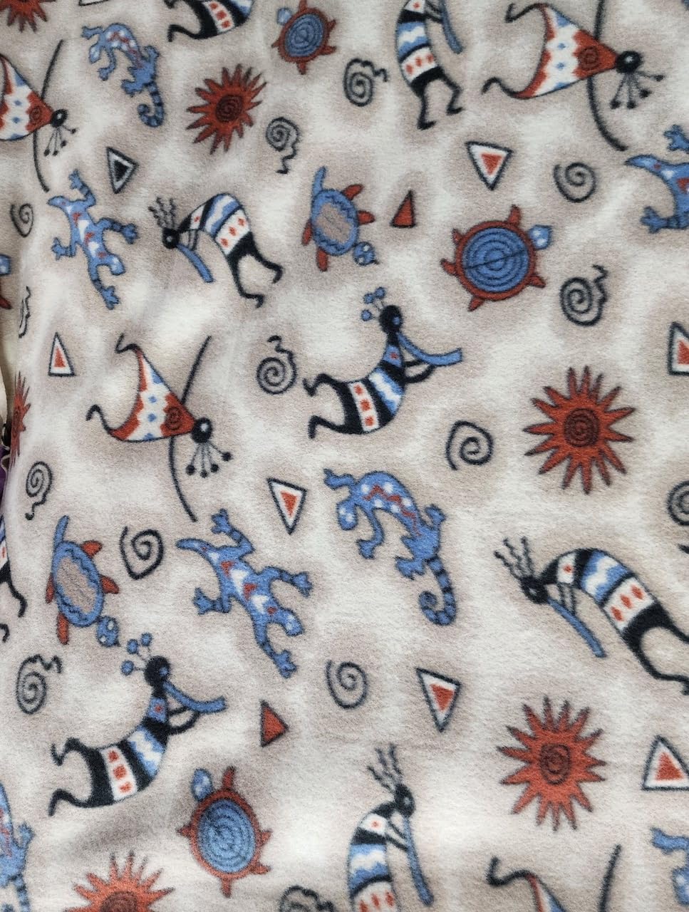 African Print -  Anti Pill Theme Fleece Fabric, 60” Inches Wide – Sold By The Yard