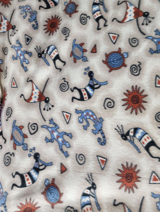 African Print -  Anti Pill Theme Fleece Fabric, 60” Inches Wide – Sold By The Yard