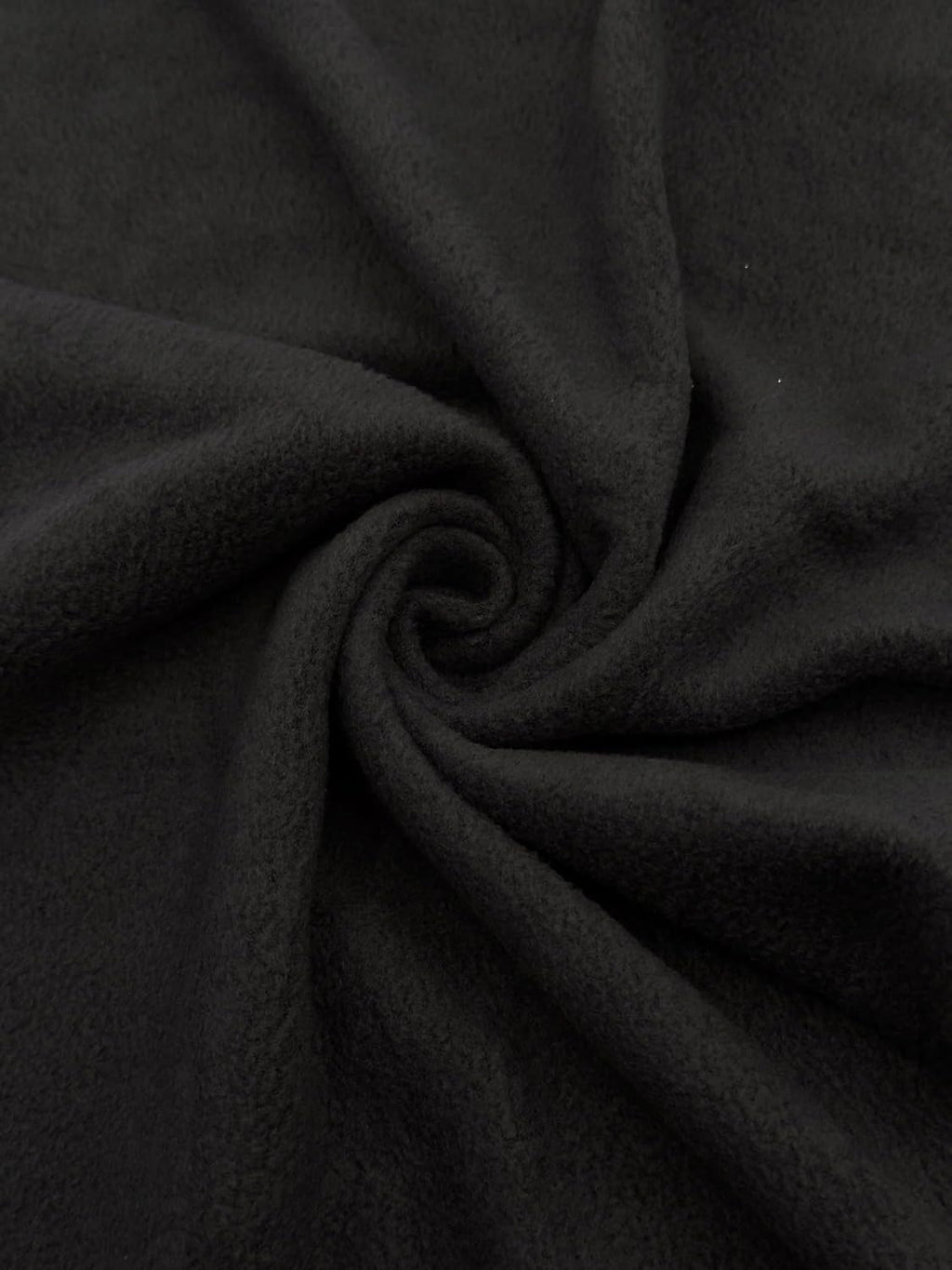 Polar Fleece Fabric By The Yard – Soft Anti-Pill, Warm & Cozy Material for Blankets, Clothing, Crafts, Pet Beds & DIY Sewing – 60” Wide, Solid - Black