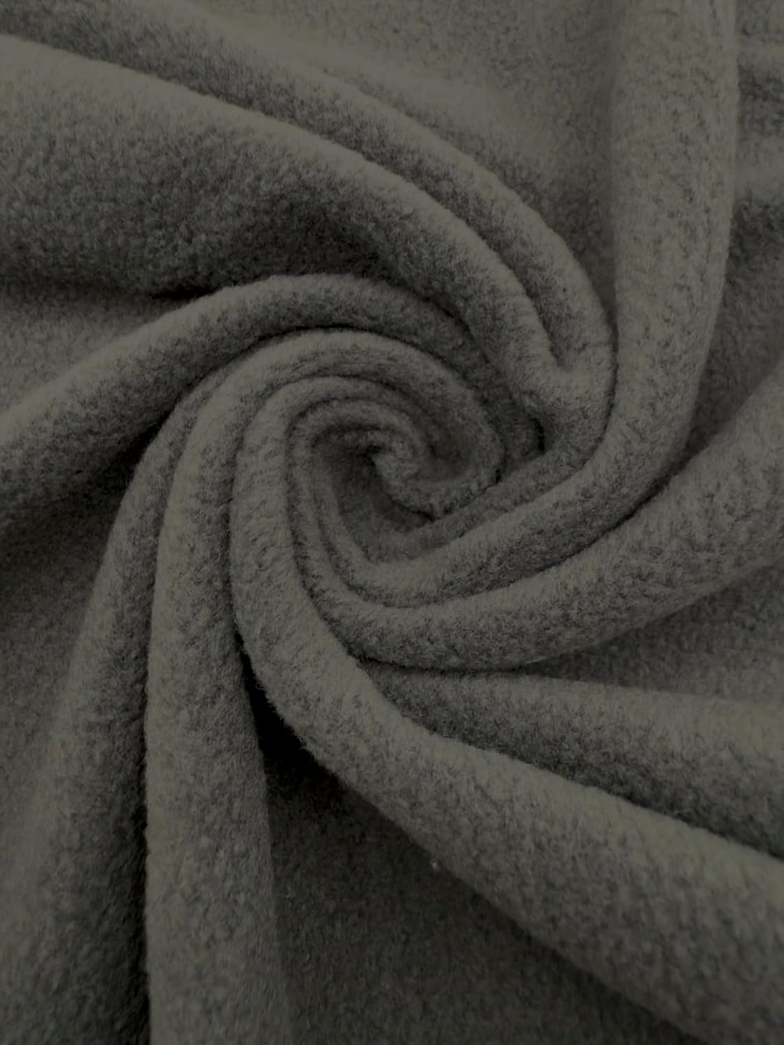 Polar Fleece Fabric By The Yard – Soft Anti-Pill, Warm & Cozy Material for Blankets, Clothing, Crafts, Pet Beds & DIY Sewing – 60” Wide, Solid - Charcoal