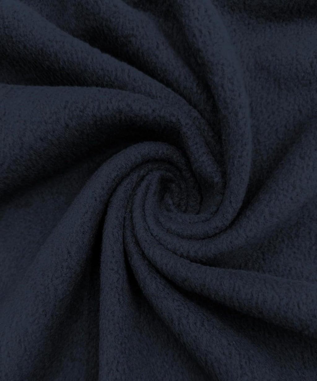 Polar Fleece Fabric By The Yard – Soft Anti-Pill, Warm & Cozy Material for Blankets, Clothing, Crafts, Pet Beds & DIY Sewing – 60” Wide, Solid - Navy Blue