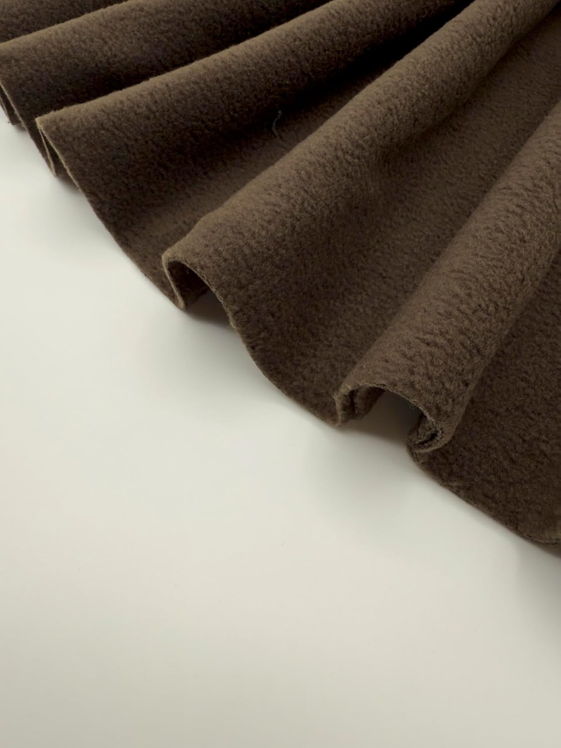 Polar Fleece Fabric By The Yard – Soft Anti-Pill, Warm & Cozy Material for Blankets, Clothing, Crafts, Pet Beds & DIY Sewing – 60” Wide, Solid - Brown
