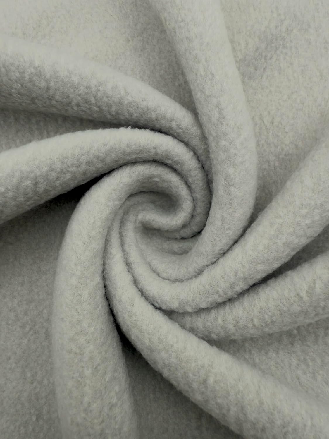 Polar Fleece Fabric By The Yard – Soft Anti-Pill, Warm & Cozy Material for Blankets, Clothing, Crafts, Pet Beds & DIY Sewing – 60” Wide, Solid - Silver