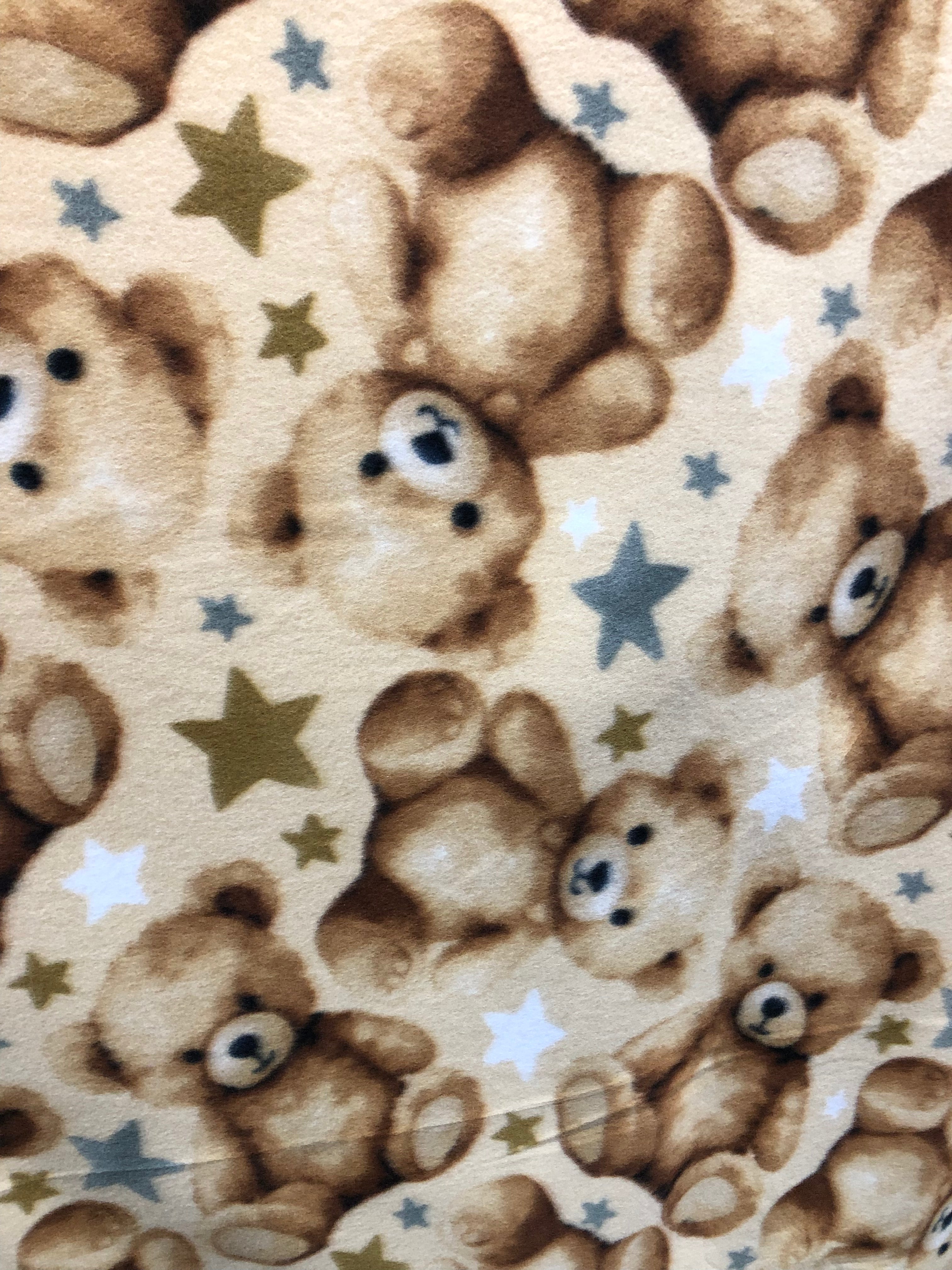 Teddy Bear Print - Anti Pill Theme Fleece Fabric, 60” Inches Wide – Sold By The Yard