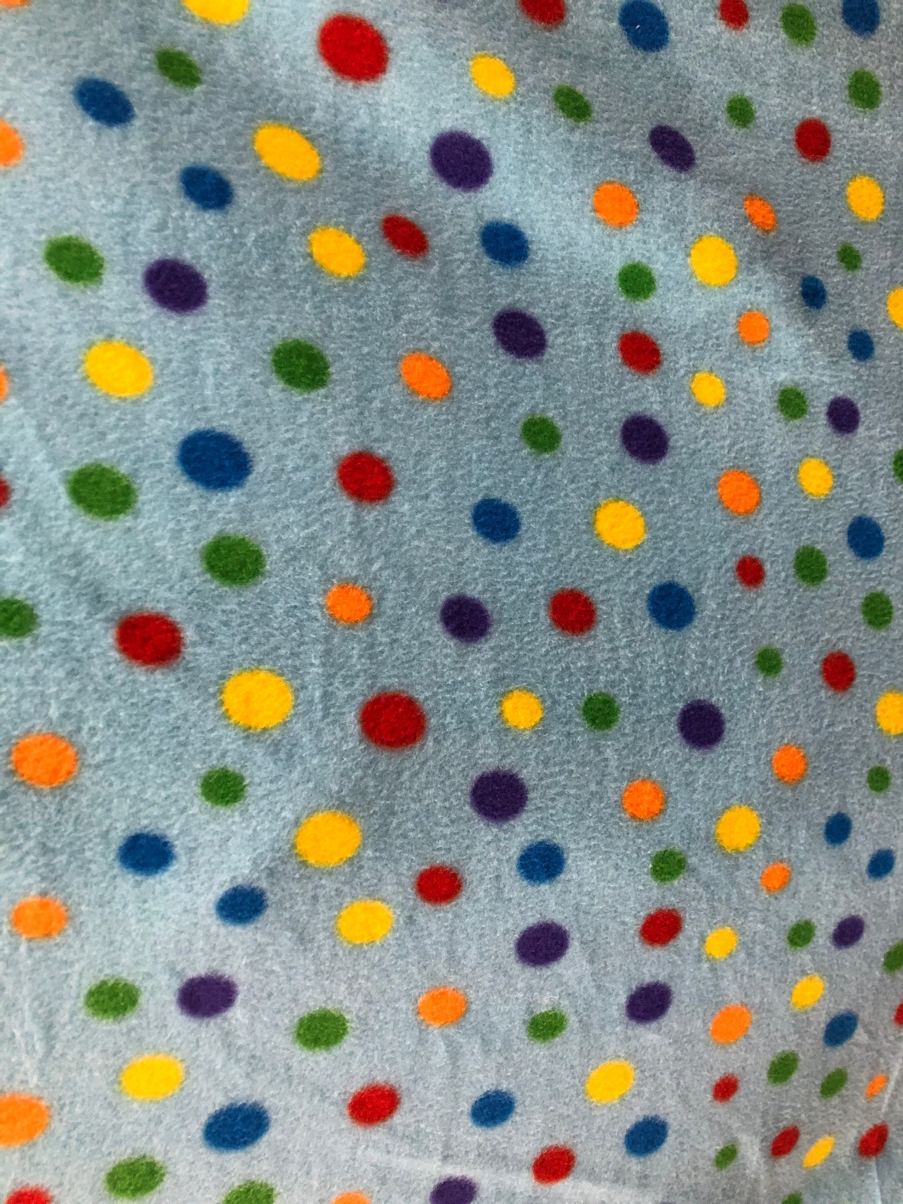 Polka Dot Print - Anti Pill Theme Fleece Fabric, 60” Inches Wide – Sold By The Yard
