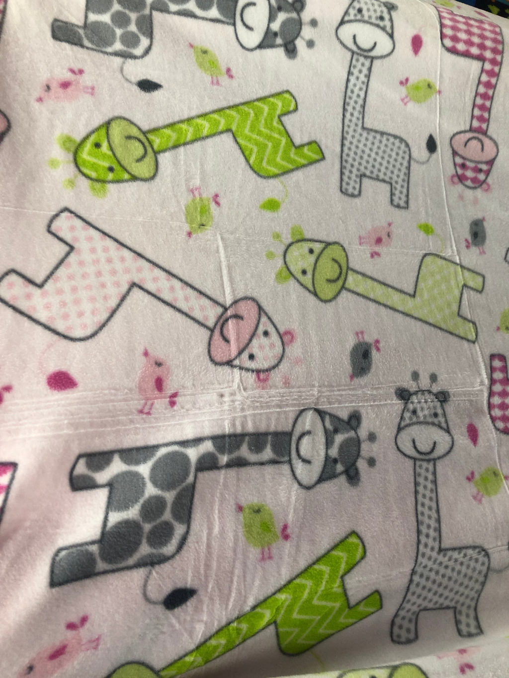 Baby Giraffe  Print - Anti Pill Theme Fleece Fabric, 60” Inches Wide – Sold By The Yard