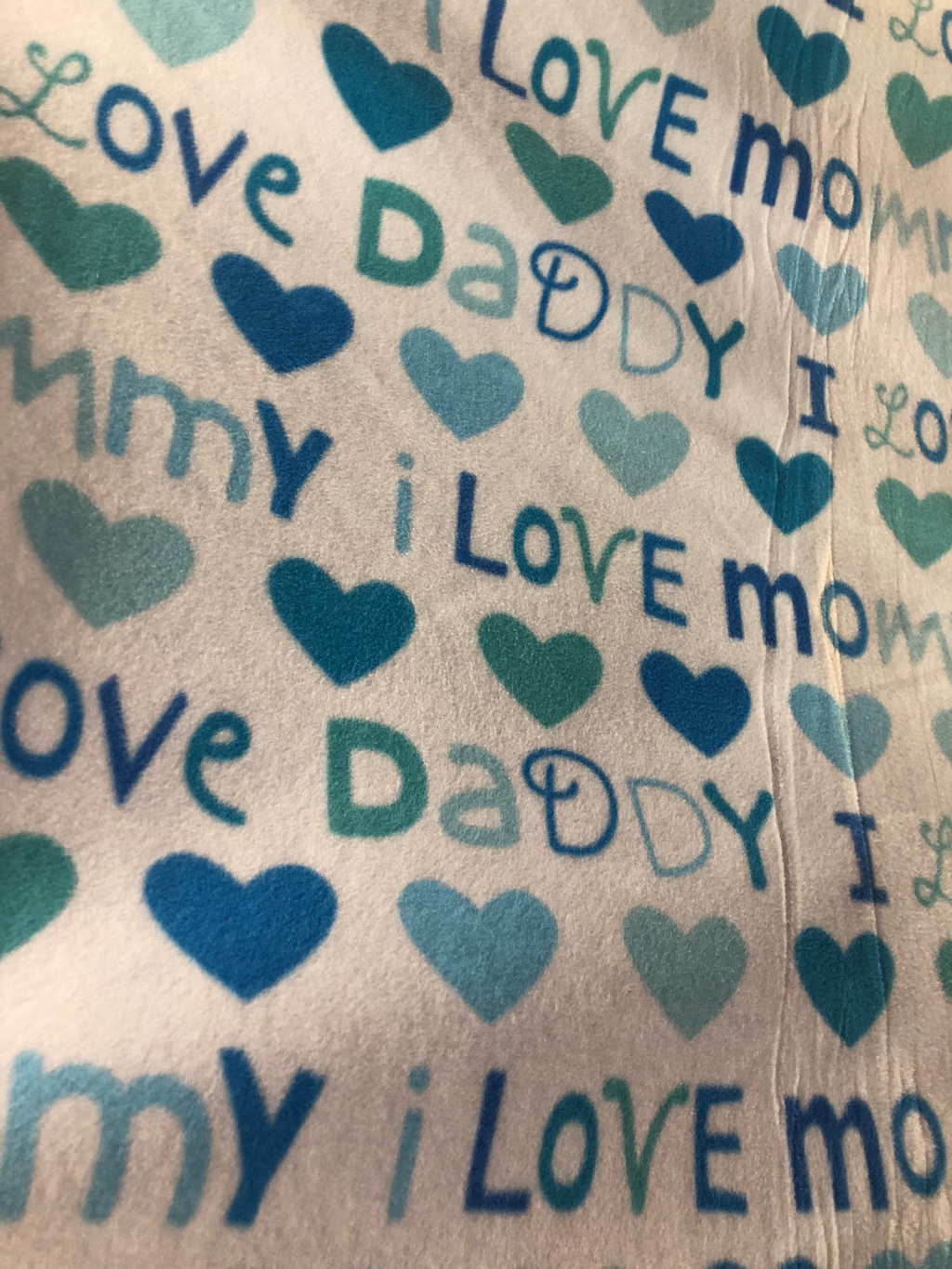 Mommy & Daddy Print - Anti Pill Theme Fleece Fabric, 60” Inches Wide – Sold By The Yard