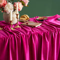 Stretch Velvet Tablecloth -  FUCHSIA - Rectangle Table Cover - Stretch Velvet Table Cloth Smooth Luxury Tablecloth for Party Wedding Dining Banquet
