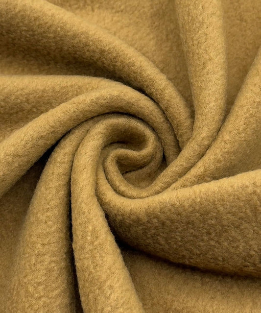 Polar Fleece Fabric By The Yard – Soft Anti-Pill, Warm & Cozy Material for Blankets, Clothing, Crafts, Pet Beds & DIY Sewing – 60” Wide, Solid - Camel