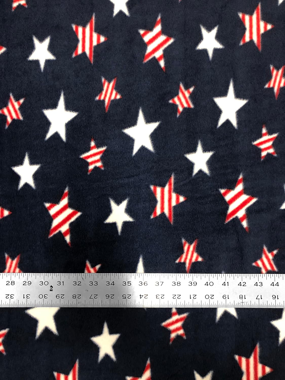 Stars Print -  Anti Pill Theme Fleece Fabric, 60” Inches Wide – Sold By The Yard  Navy