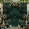 HUNTER - Wrinkle Free Backdrop Curtains for Parties - 10 Panels 5x10ft Silky Interlock Backdrop for Weddings Birthday Party Curtains