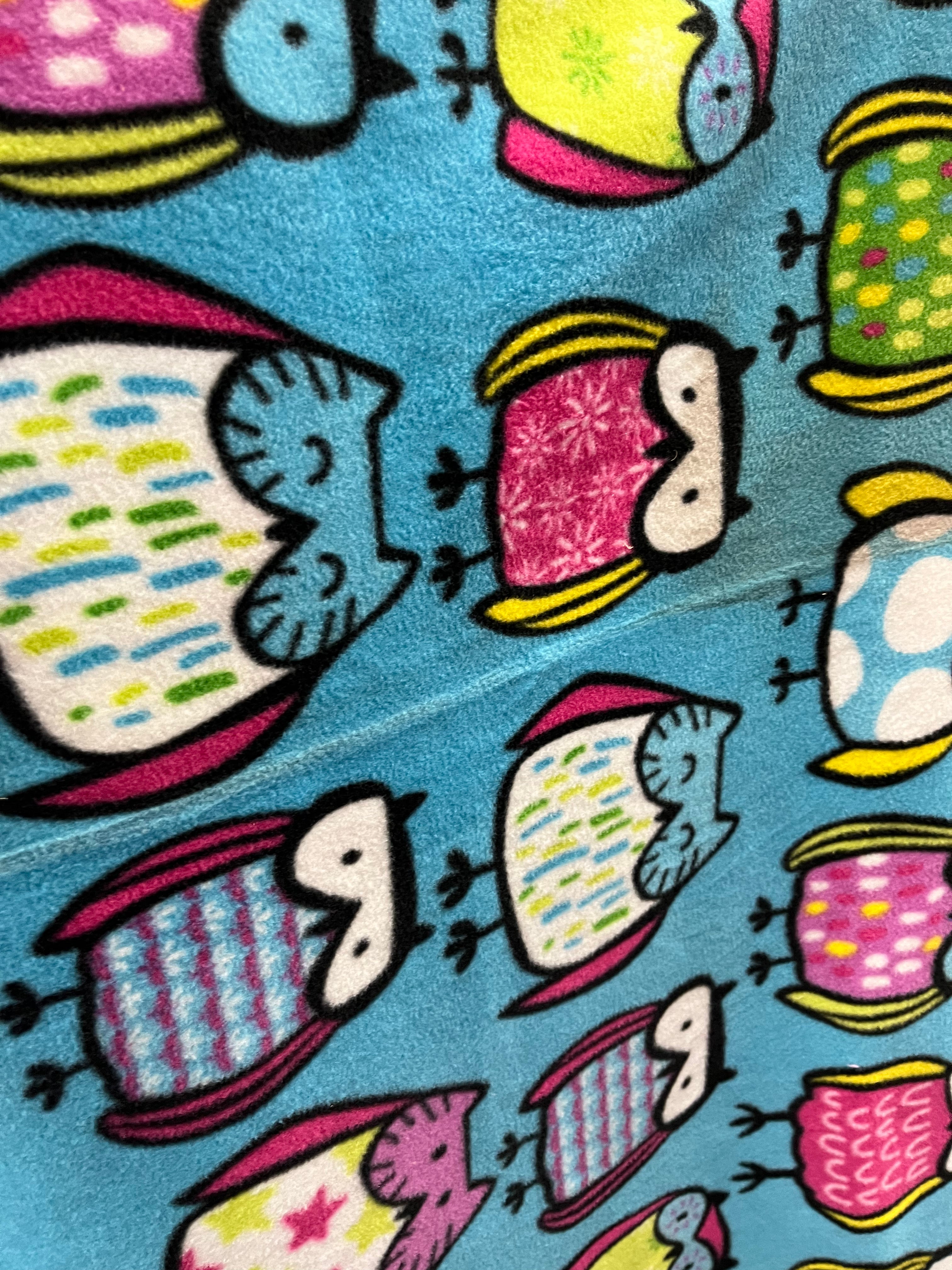 Owls Print - Anti Pill Theme Fleece Fabric, 60” Inches Wide – Sold By The Yard