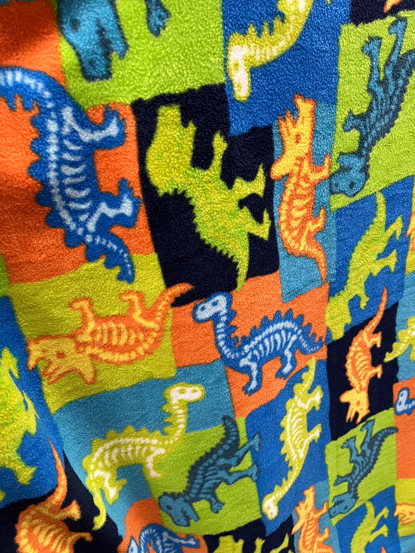 Dinosaurs Print - Anti Pill Theme Fleece Fabric, 60” Inches Wide – Sold By The Yard