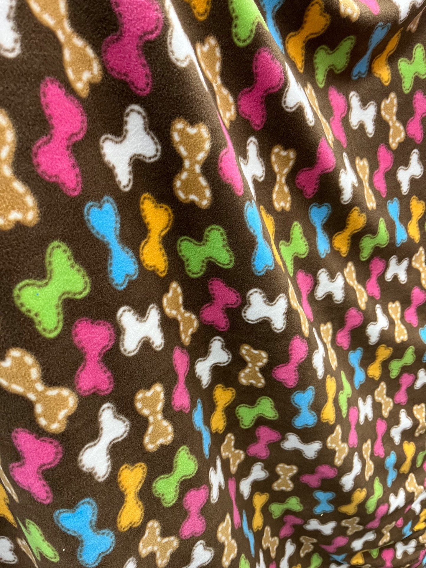 Bones  Print - Anti Pill Theme Fleece Fabric, 60” Inches Wide – Sold By The Yard