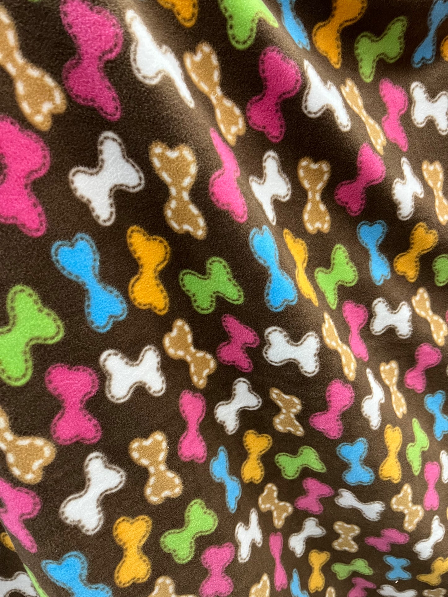 Bones  Print - Anti Pill Theme Fleece Fabric, 60” Inches Wide – Sold By The Yard