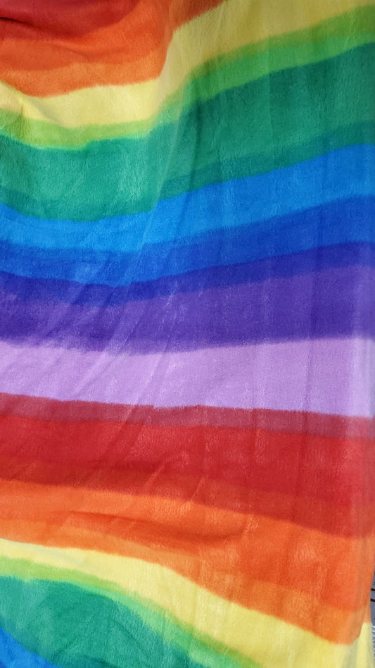 Rainbow Print - Anti Pill Theme Fleece Fabric, 60” Inches Wide – Sold By The Yard