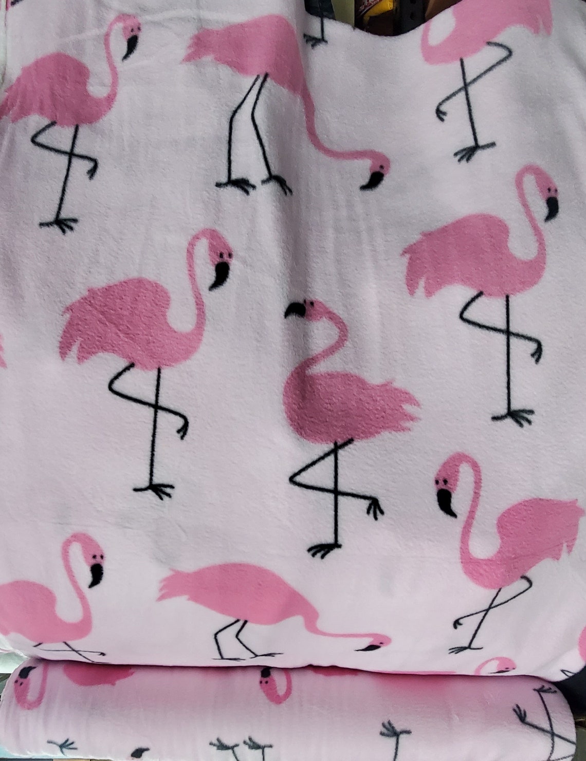 Flamingos Pink Print - Anti Pill Theme Fleece Fabric, 60” Inches Wide – Sold By The Yard