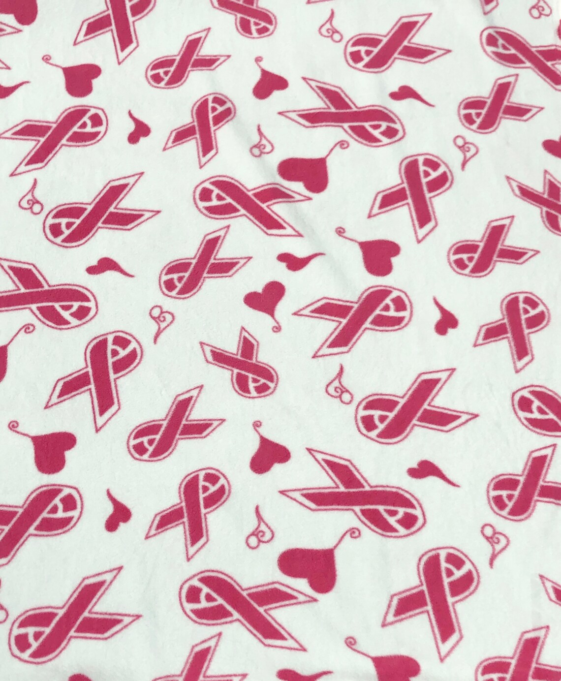 Ribbons Print - Anti Pill Theme Fleece Fabric, 60” Inches Wide – Sold By The Yard Pink