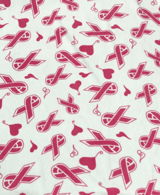 Ribbons Print - Anti Pill Theme Fleece Fabric, 60” Inches Wide – Sold By The Yard Pink