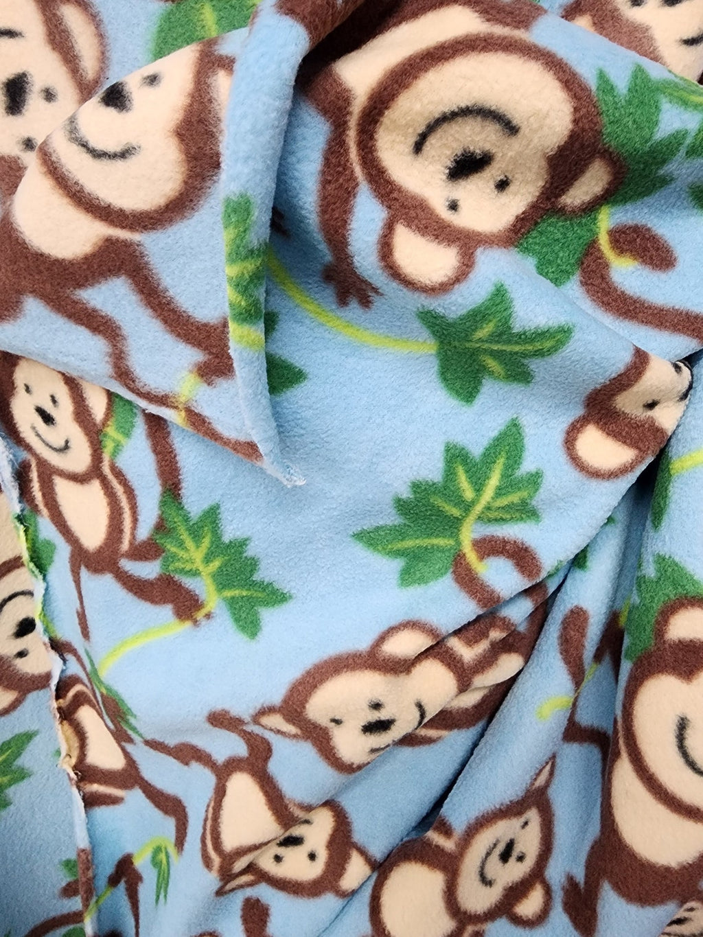 Monkey Print - Anti Pill Theme Fleece Fabric, 60” Inches Wide – Sold By The Yard