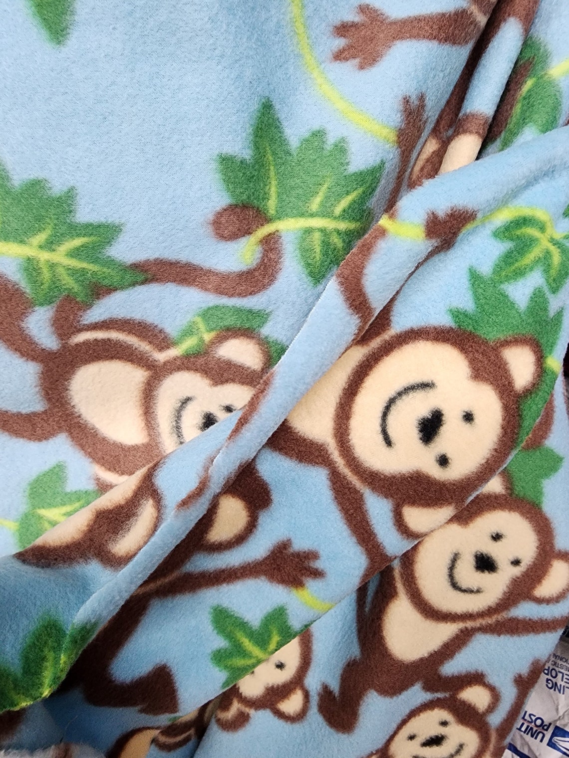 Monkey Print - Anti Pill Theme Fleece Fabric, 60” Inches Wide – Sold By The Yard
