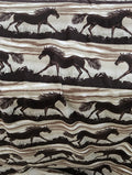 Horse Print - Anti Pill Theme Fleece Fabric, 60” Inches Wide – Sold By The Yard