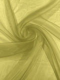 Polyester Soft Light Weight, Sheer - AVOCADO - See Through Crystal Organza Fabric Sold By The Yard.