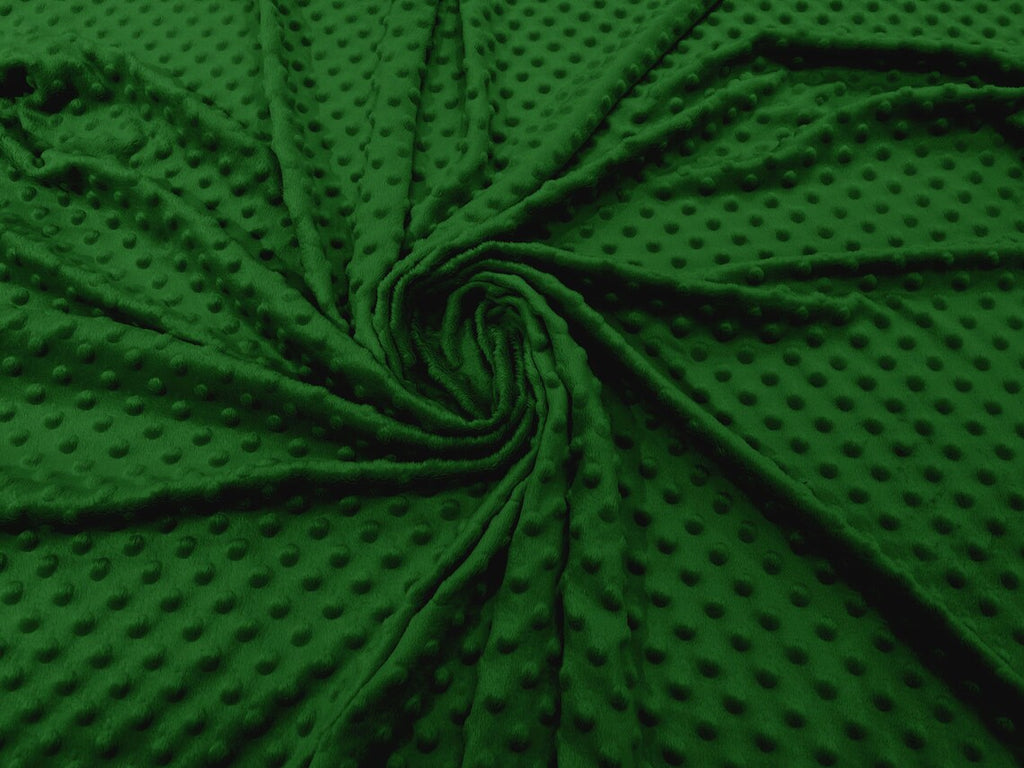 MINKY - Baby Blanket Crafts Decor Ultra Soft Cuddling - HUNTER - Minky Dimple Dot Soft Cuddle Fabric - Craft Fabrics Sold by The Yard.