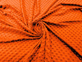 MINKY - Baby Blanket Crafts Decor Ultra Soft Cuddling - NEON ORANGE - Minky Dimple Dot Soft Cuddle Fabric - Craft Fabrics Sold by The Yard.