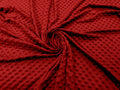 MINKY - Baby Blanket Crafts Decor Ultra Soft Cuddling - TOMATO RED - Minky Dimple Dot Soft Cuddle Fabric - Craft Fabrics Sold by The Yard.