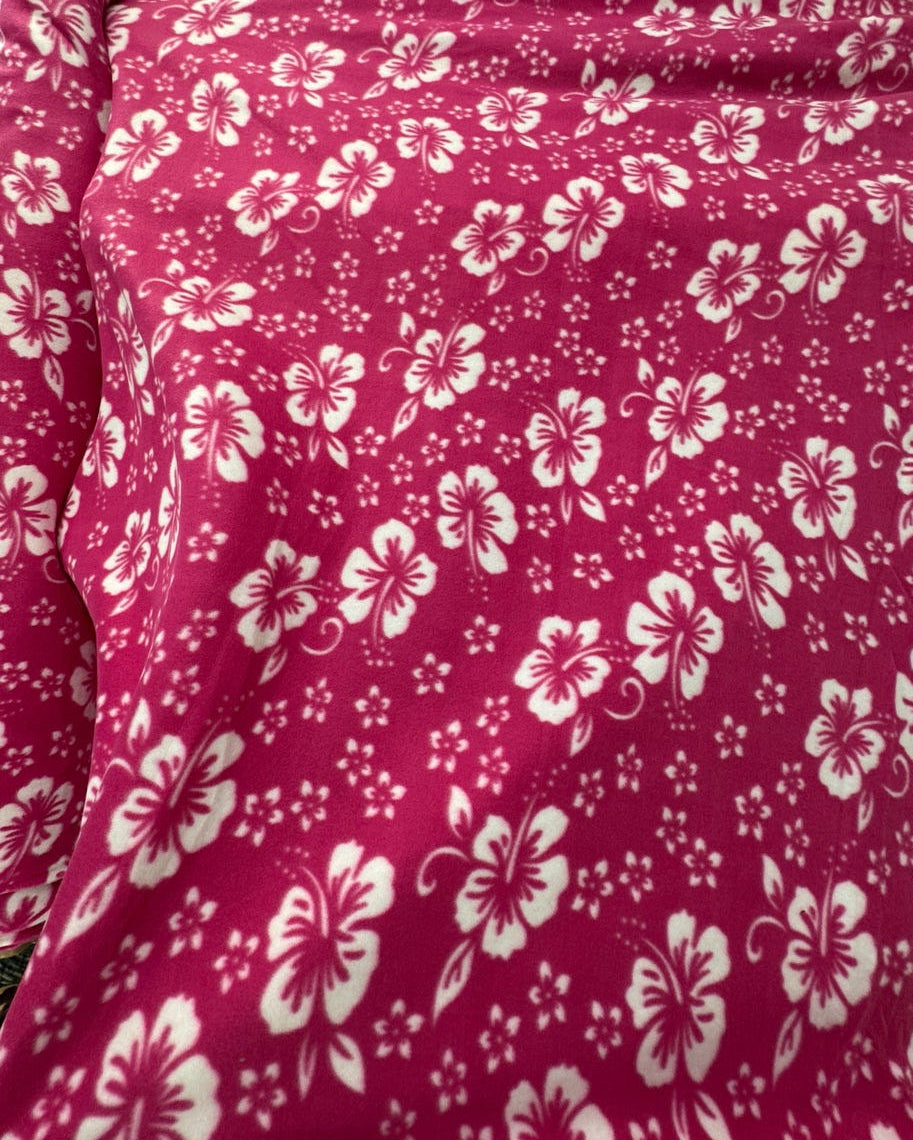 Hawaiian Print - Anti Pill Theme Fleece Fabric, 60” Inches Wide – Sold By The Yard