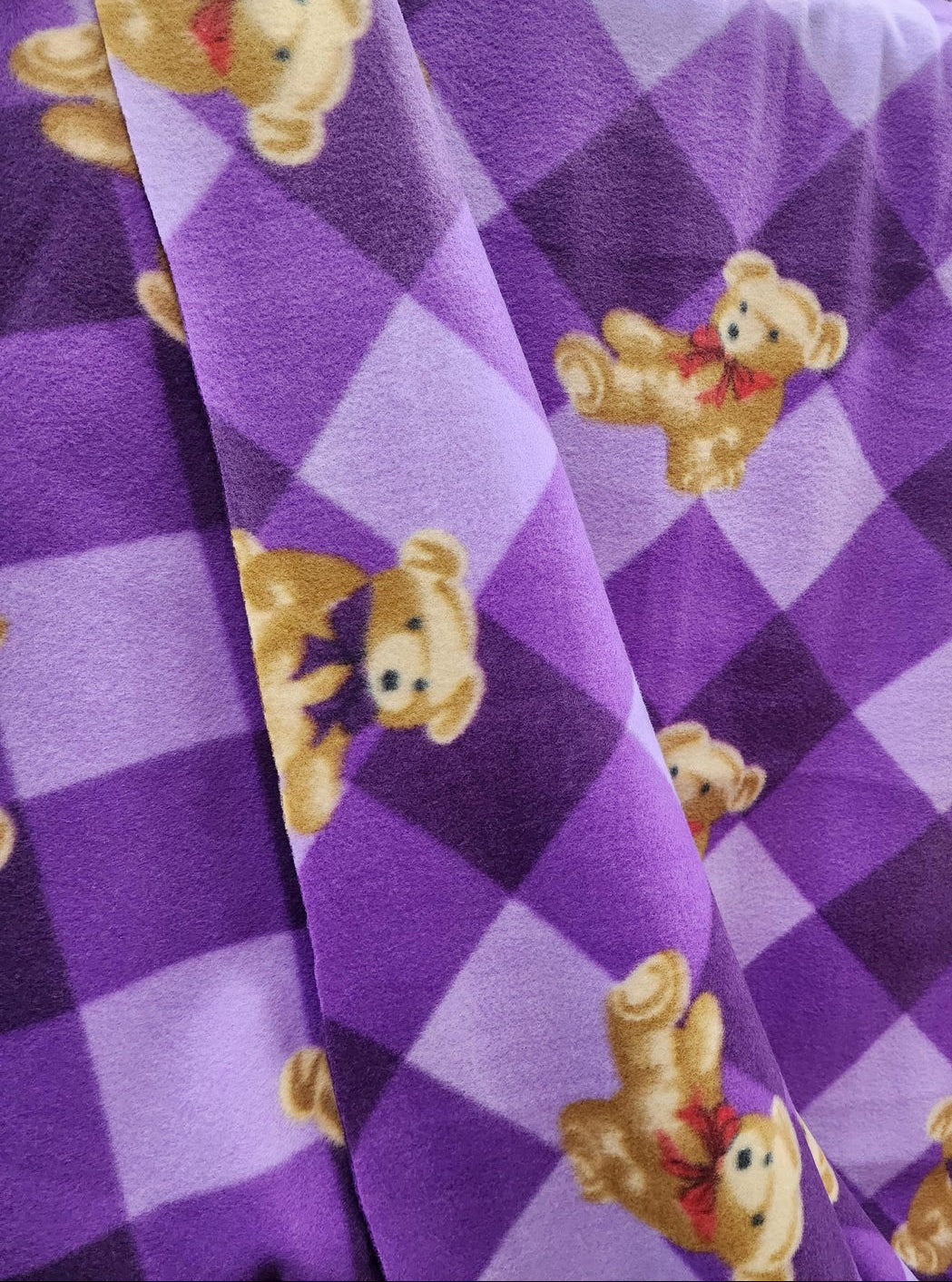 Teddy Bear Print - Anti Pill Theme Fleece Fabric, 60” Inches Wide – Sold By The Yard