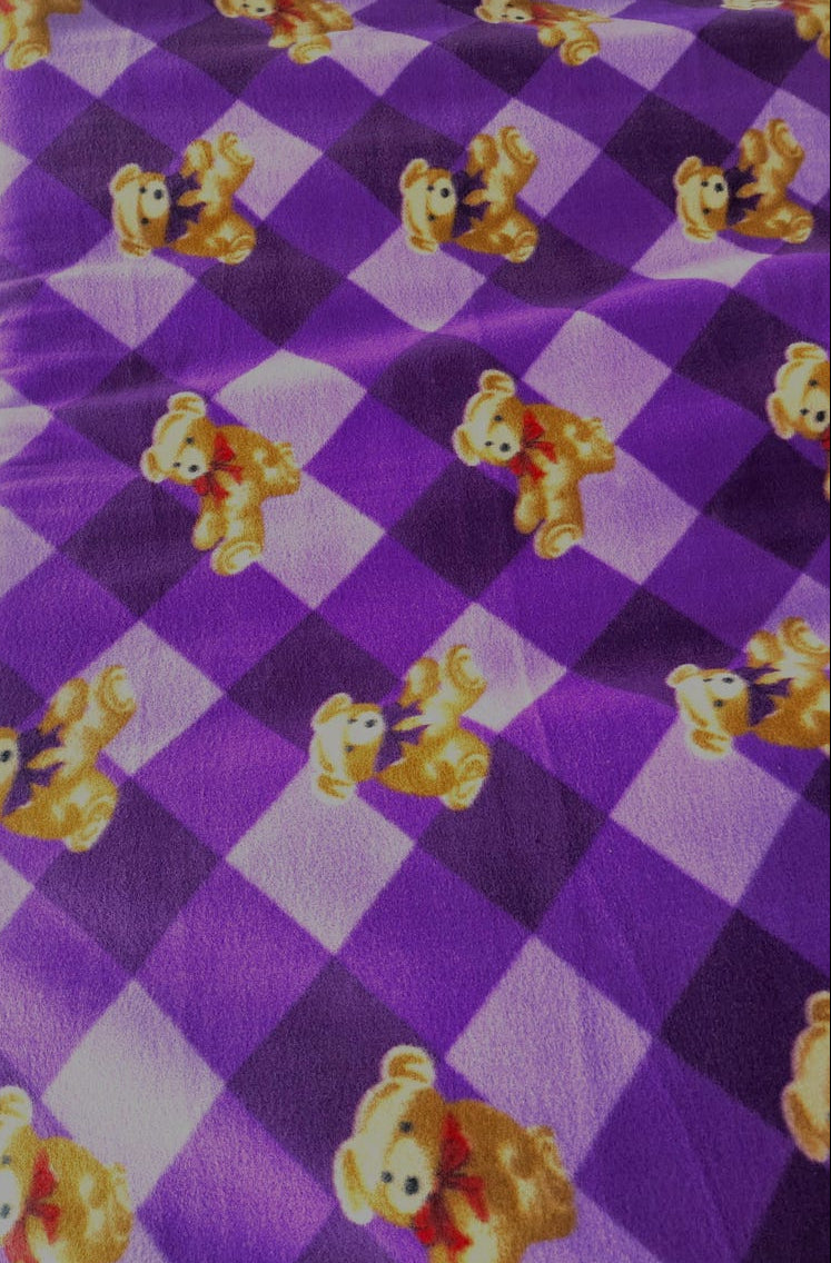 Teddy Bear Print - Anti Pill Theme Fleece Fabric, 60” Inches Wide – Sold By The Yard