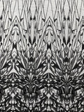 GEOMETRIC  - BLACK - Designs Embroider with Sequins and Heavy Beaded on a Mesh Lace Fabric - Sold By The Yard