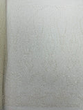 FEATHER  - IVORY - Designs Embroider with Sequins and Heavy Beaded on a Mesh Lace Fabric - Sold By The Yard