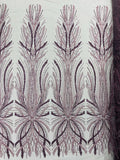 BRIDAL  - DK PLUM - Designs Embroider with Sequins and Heavy Beaded on a Mesh Lace Fabric - Sold By The Yard