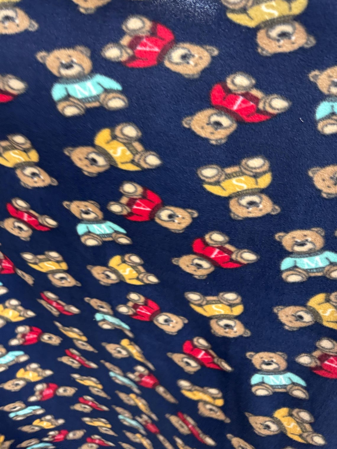 Teddy Bear Print - Anti Pill Theme Fleece Fabric, 60” Inches Wide – Sold By The Yard